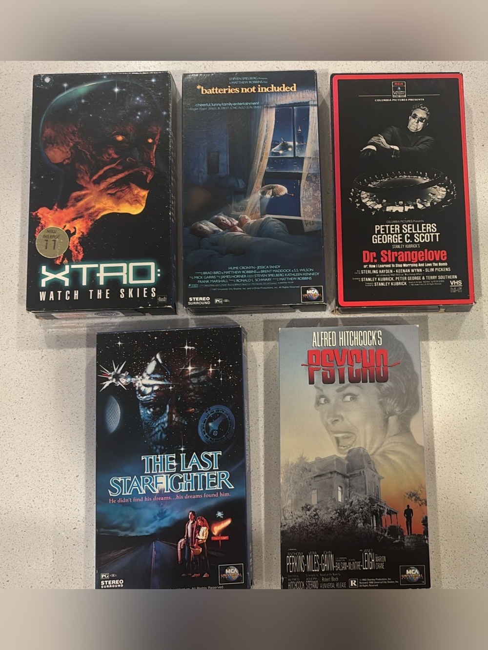 Vintage Sci-Fi Horror VHS Lot The Last Starfighter Psycho III Dr Strangelove